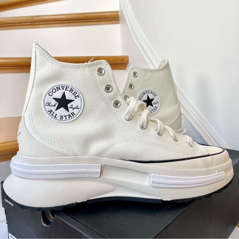 NWT Converse Run Star Legacy CX Hi Platform high top Chuck Taylor sneaker white - Picture 3 of 16